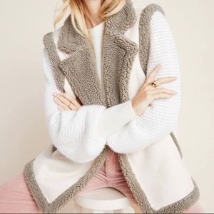 NWT Akemi + Kin Suede Sherpa Vest